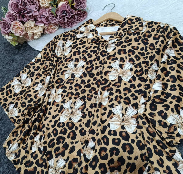 شومیز گره ای جنس رویال میله ای