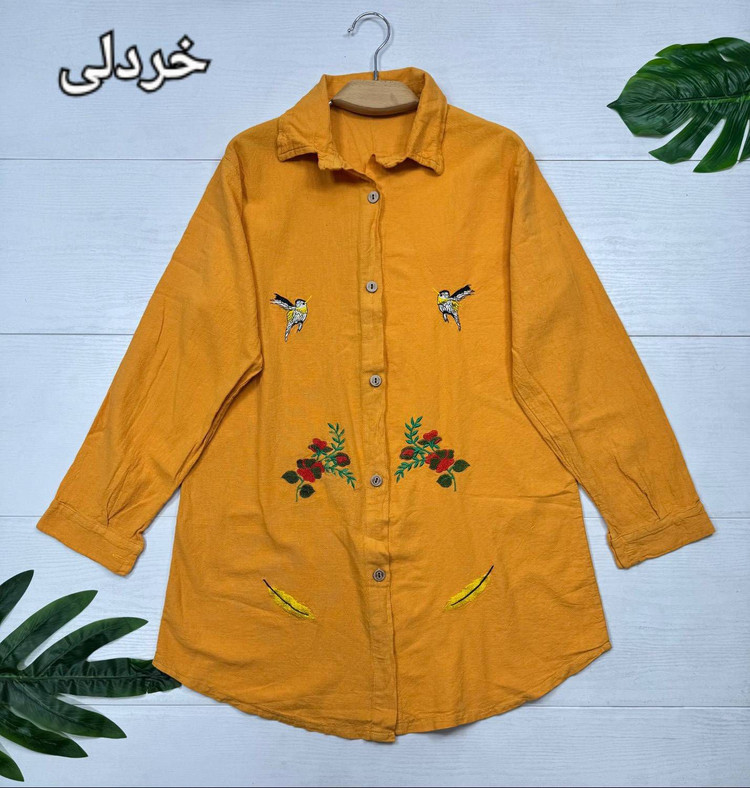 مانتو الیاف گلدوزی شده