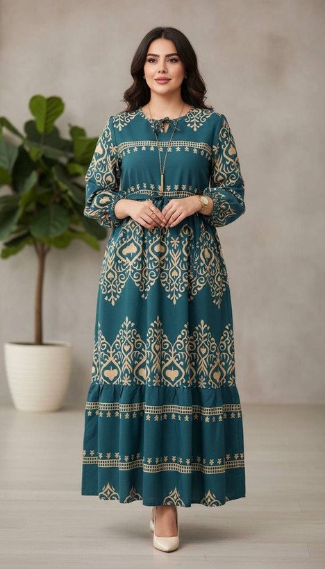 پیراهن ساحلی جنس نخی صابونی