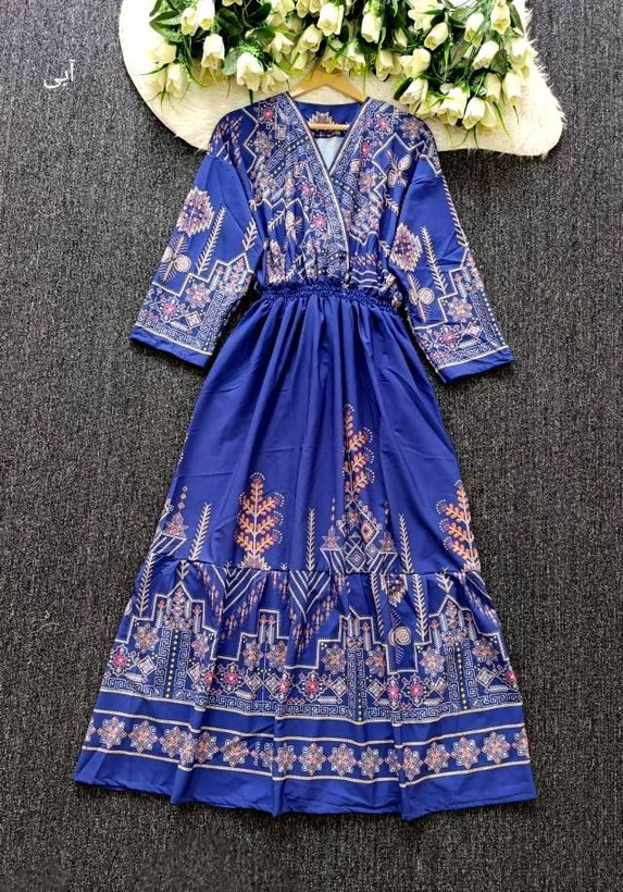 پیراهن ساحلی مزونی کتیبه جنس بوگاتی درجه یک