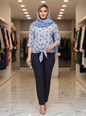 شومیز گره ای جنس نخ پنبه