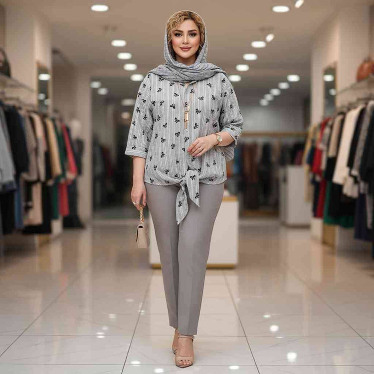 شومیز گره ای جنس نخ پنبه