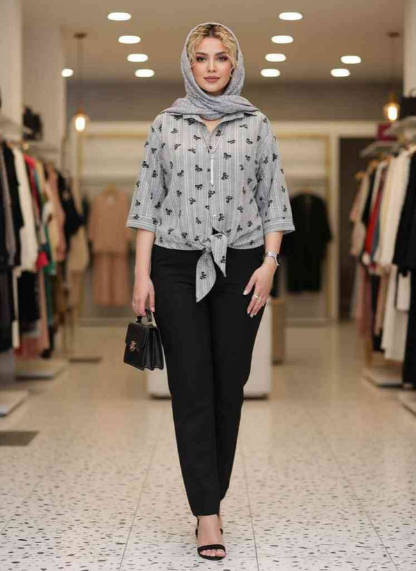 شومیز گره ای جنس نخ پنبه