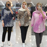 شومیز پلنگی جنس کراش چاپی