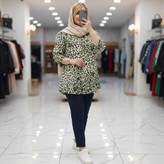 شومیز پلنگی جنس کراش چاپی