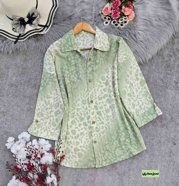 شومیز پلنگی جنس کراش چاپی