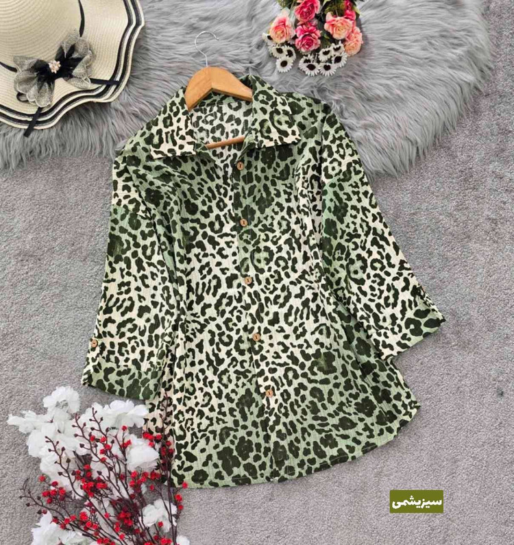 شومیز پلنگی جنس کراش چاپی