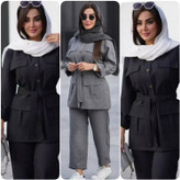 مانتو شلوار مدل کژال جنس پرشین مکانیک