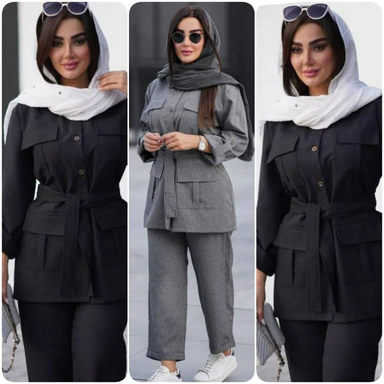 مانتو شلوار مدل کژال جنس پرشین مکانیک