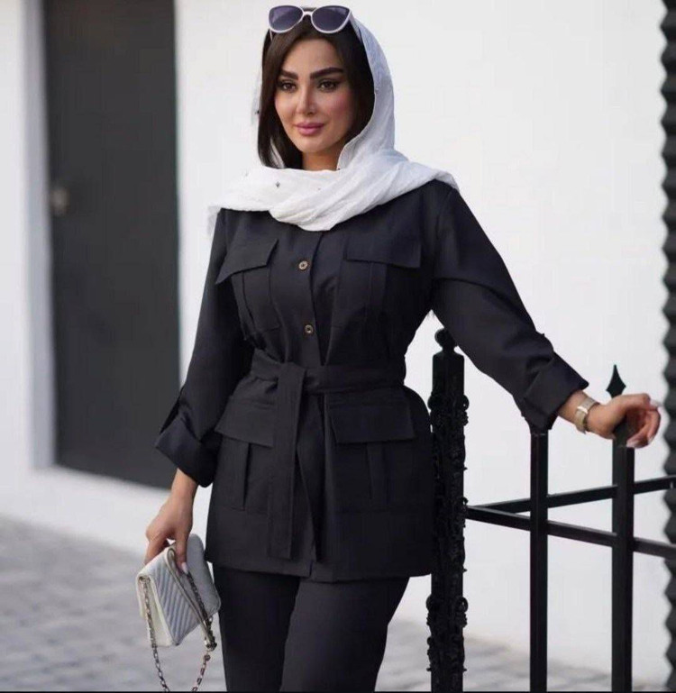 مانتو شلوار مدل کژال جنس پرشین مکانیک