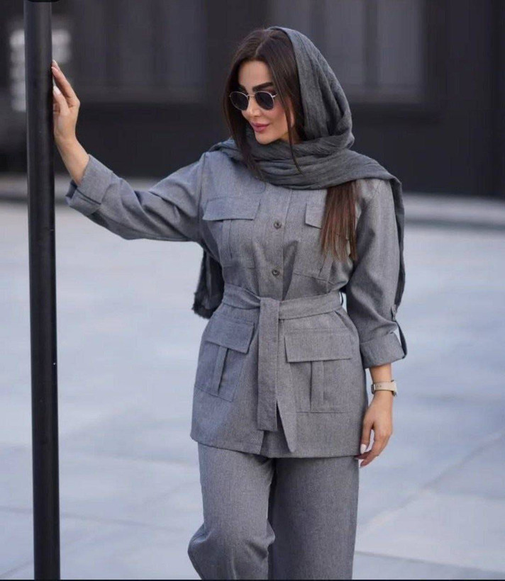 مانتو شلوار مدل کژال جنس پرشین مکانیک