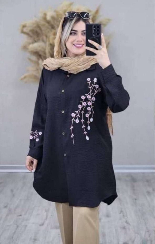 شومیز مانتویی آرتینا جنس شانتون