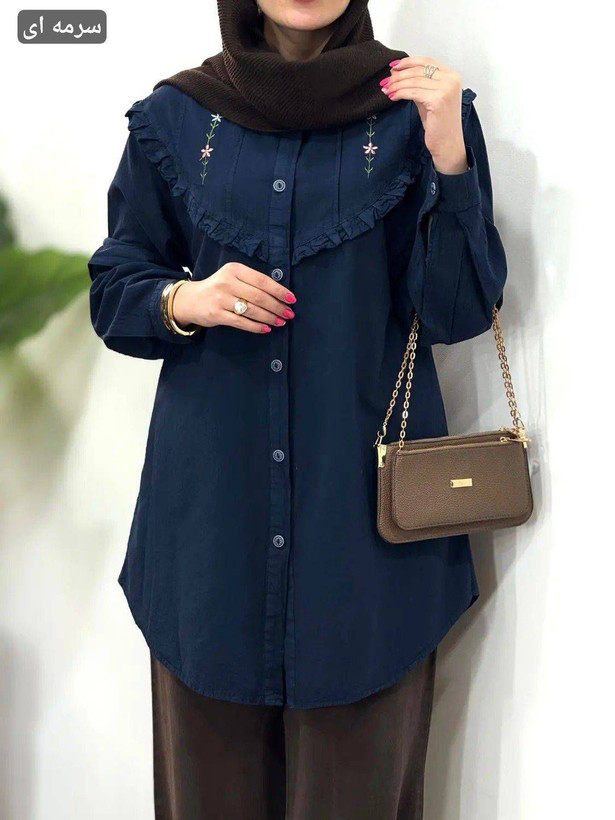 مانتو تارا الیاف درسا روشنا گلدوزی شده