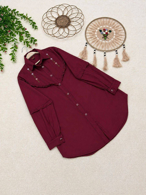 مانتو تارا الیاف درسا روشنا گلدوزی شده