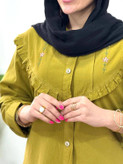 مانتو تارا الیاف درسا روشنا گلدوزی شده