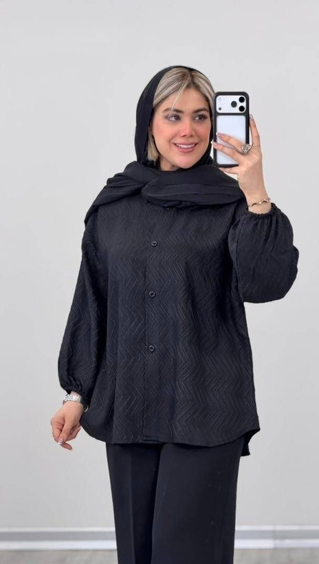 شومیز مانتویی پیچک جنس صوفیا اعلا