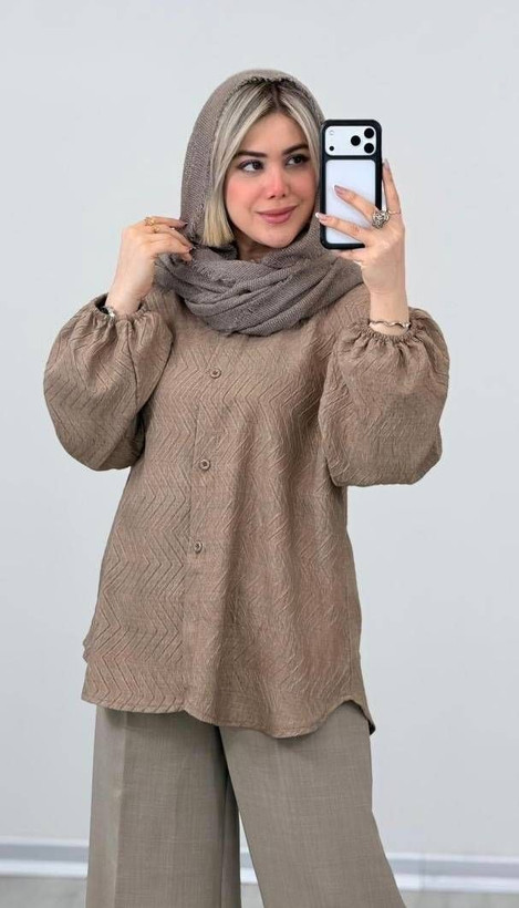 شومیز مانتویی پیچک جنس صوفیا اعلا