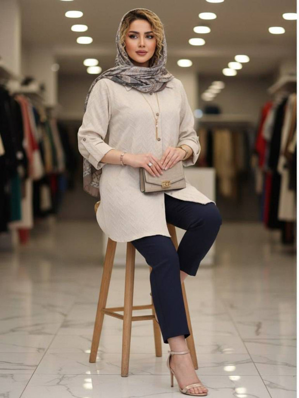 شومیز مراکشی زیکزاکی جنس مراکشی