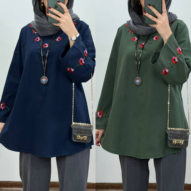 شومیز گلدوزی درجه یک