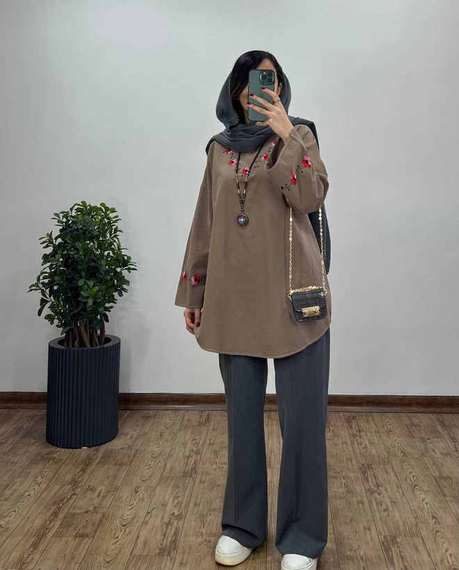 شومیز گلدوزی درجه یک