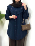 مانتو تارا الیاف درسا روشنا گلدوزی شده