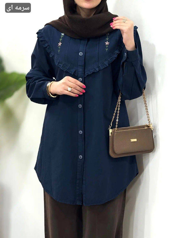 مانتو تارا الیاف درسا روشنا گلدوزی شده