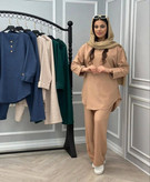 ست مانتو شلوار بغل دکمه جنس کراش آیوا اعلا