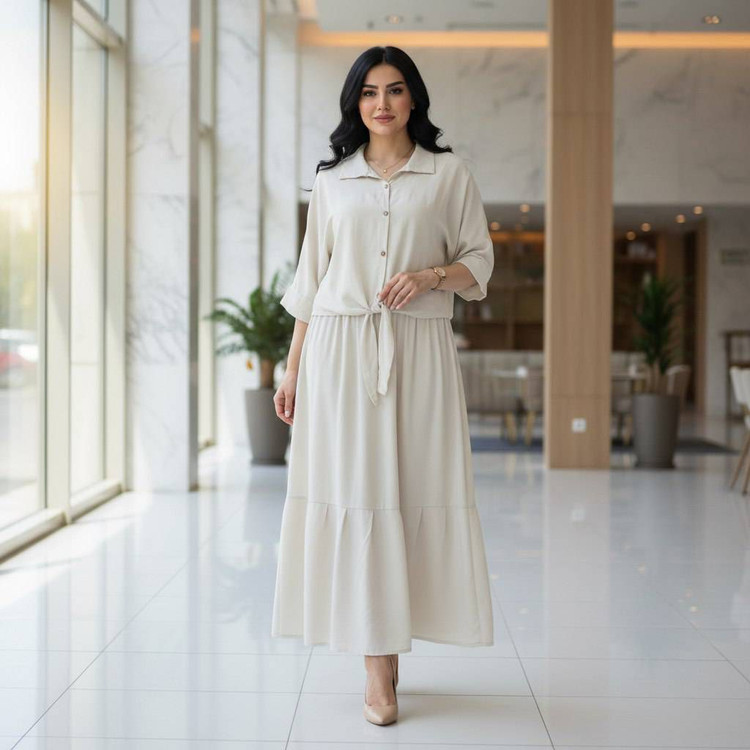 ست شومیز دامن حنانه جنس نخ درجه یک