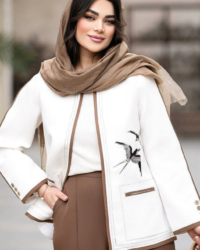 ست کت شلوار پرستو جنس مازراتی درجه یک
