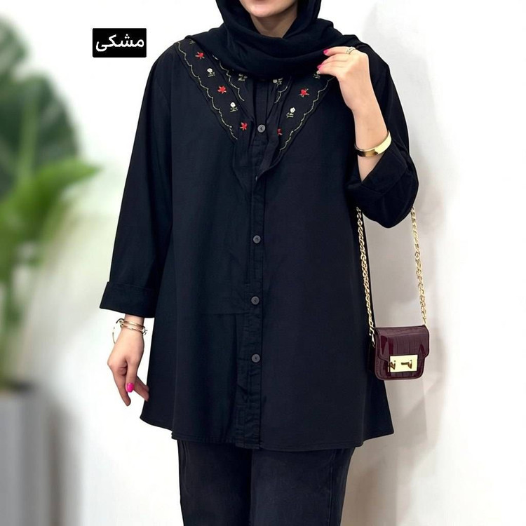 مانتو تارا الیاف درسا روشنا گلدوزی شده