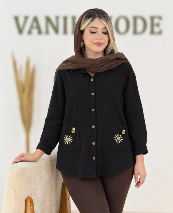 شومیز گل لاله جنس الیاف