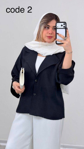 کت باکسی نگین دار روژین