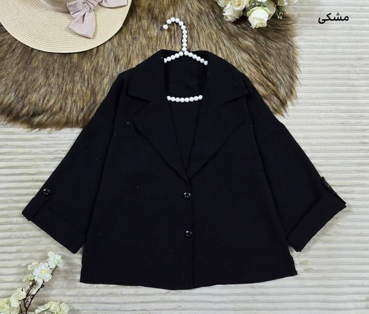 کت باکسی نگین دار روژین