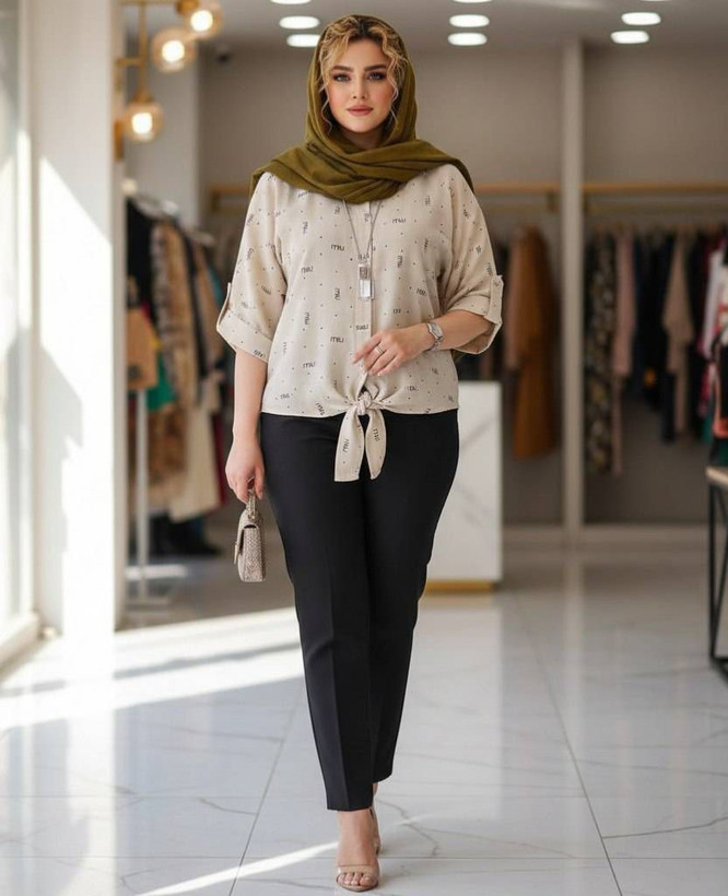 شومیز گره ای میو جنس صوفیا دیپلمات لمه ای
