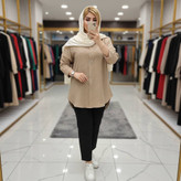 شومیز نگین کاری آبشاری جنس شانتون