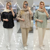 شومیز پانچی miu جنس کسمه چاپی