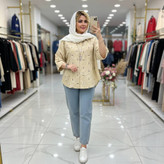 شومیز پانچی miu جنس کسمه چاپی