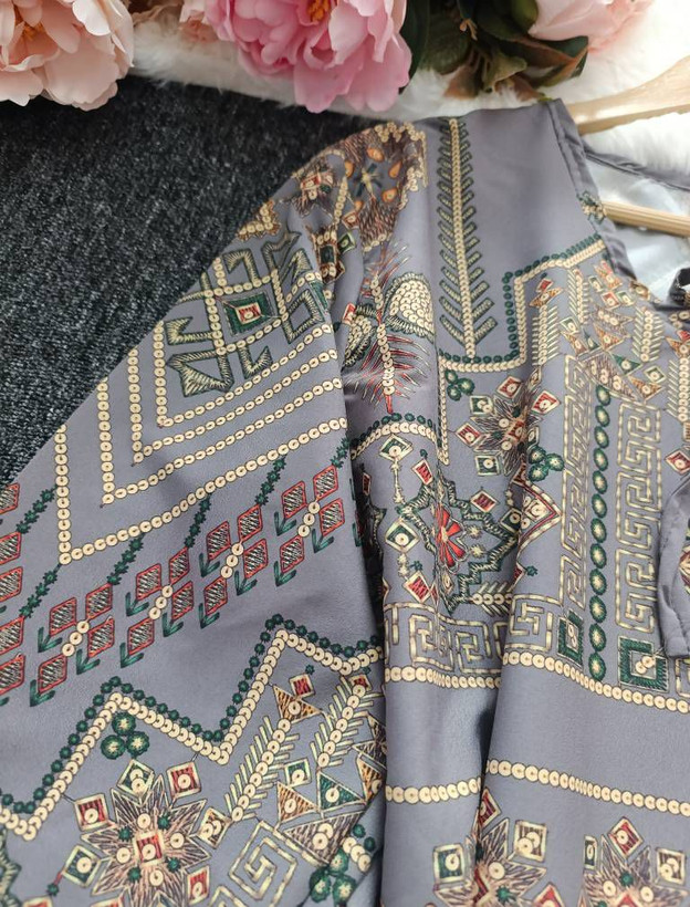 پیراهن ساحلی کتیبه جنس بوگاتی گرم بالا