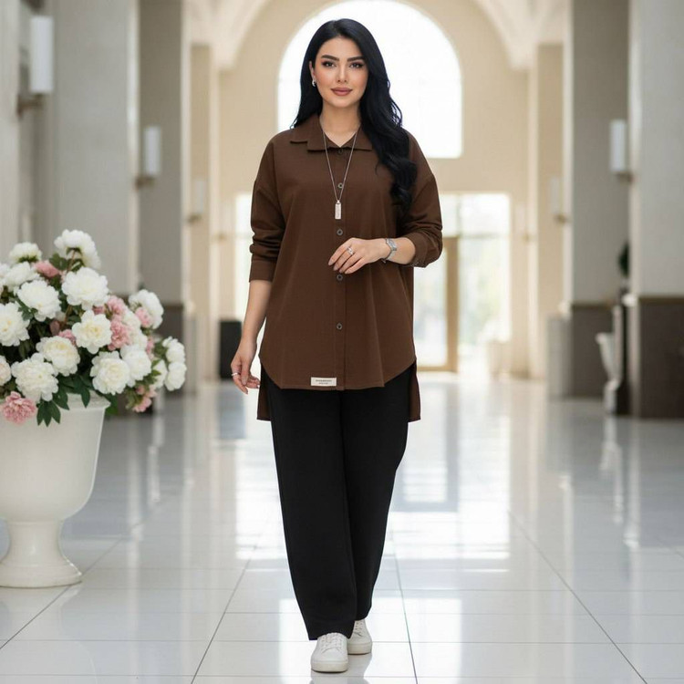 شومیز مانتویی سلین جنس پنبه درجه یک