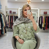 شومیز گره ای برگی جنس شانتون