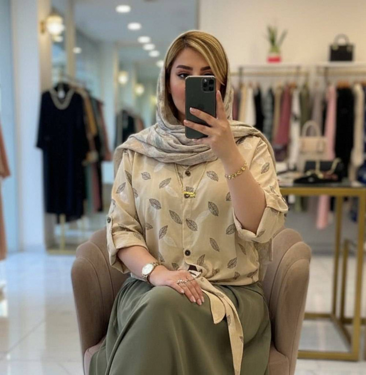 شومیز گره ای برگی جنس شانتون