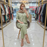 شومیز گره ای برگی جنس شانتون