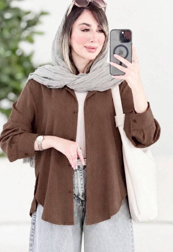 مانتو نیلا جنس پفکی خنک
