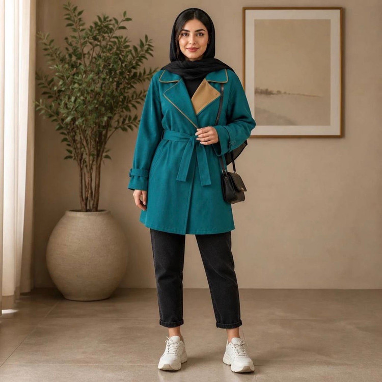 حراجی مانتو یقه انگلیسی ماریسا