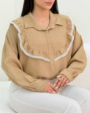 شومیز یقه چین جنس صوفیا