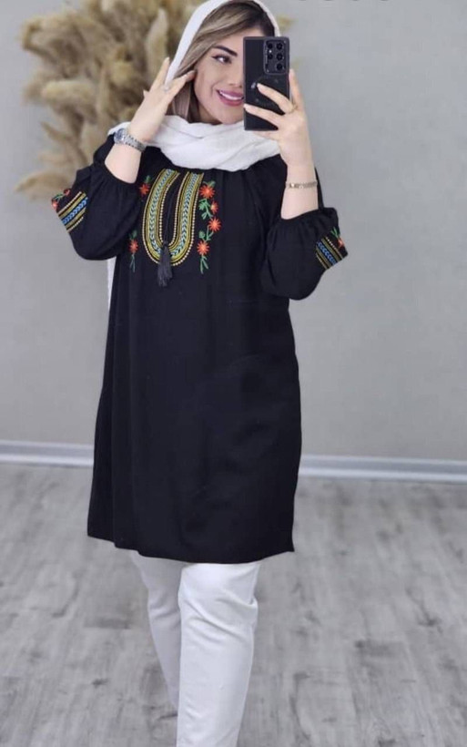 شومیز تارا جنس شانتون و گلدوزی