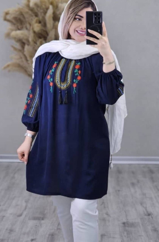شومیز تارا جنس شانتون و گلدوزی