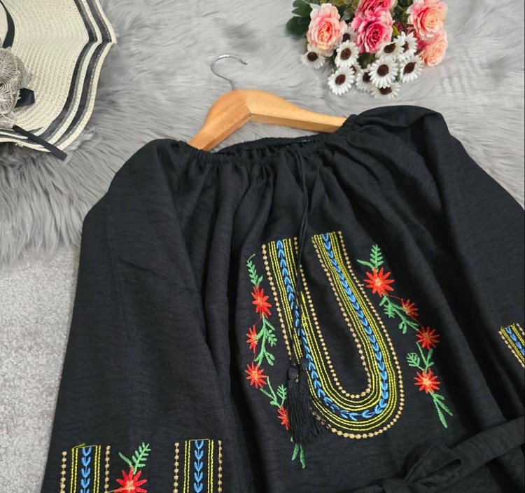 شومیز تارا جنس شانتون و گلدوزی