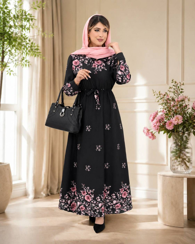 پیراهن یقه چیت گلستان