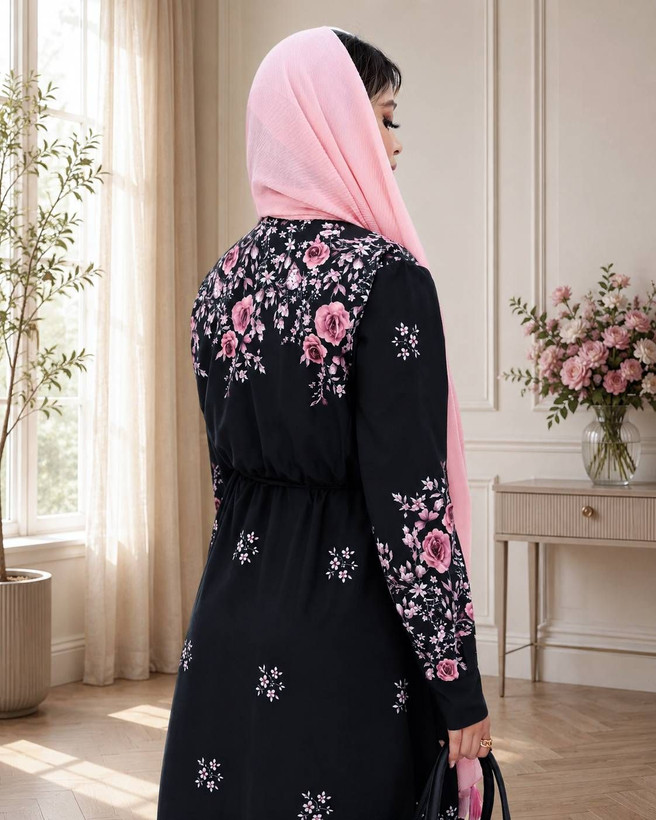پیراهن یقه چیت گلستان
